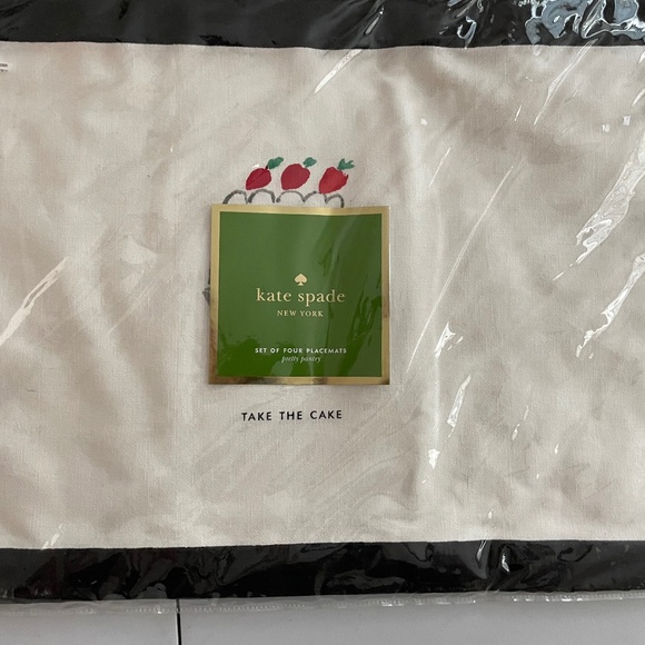 Kate Spade Placemats-Set of 4- Pretty Pantry-Take the Cake-NWT - Picture 3 of 4